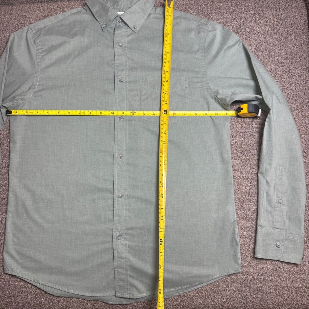Old Navy Womens Slim Fit Button Down Shirt Sage Green Cotton Blend Size Medium - Picture 6 of 6